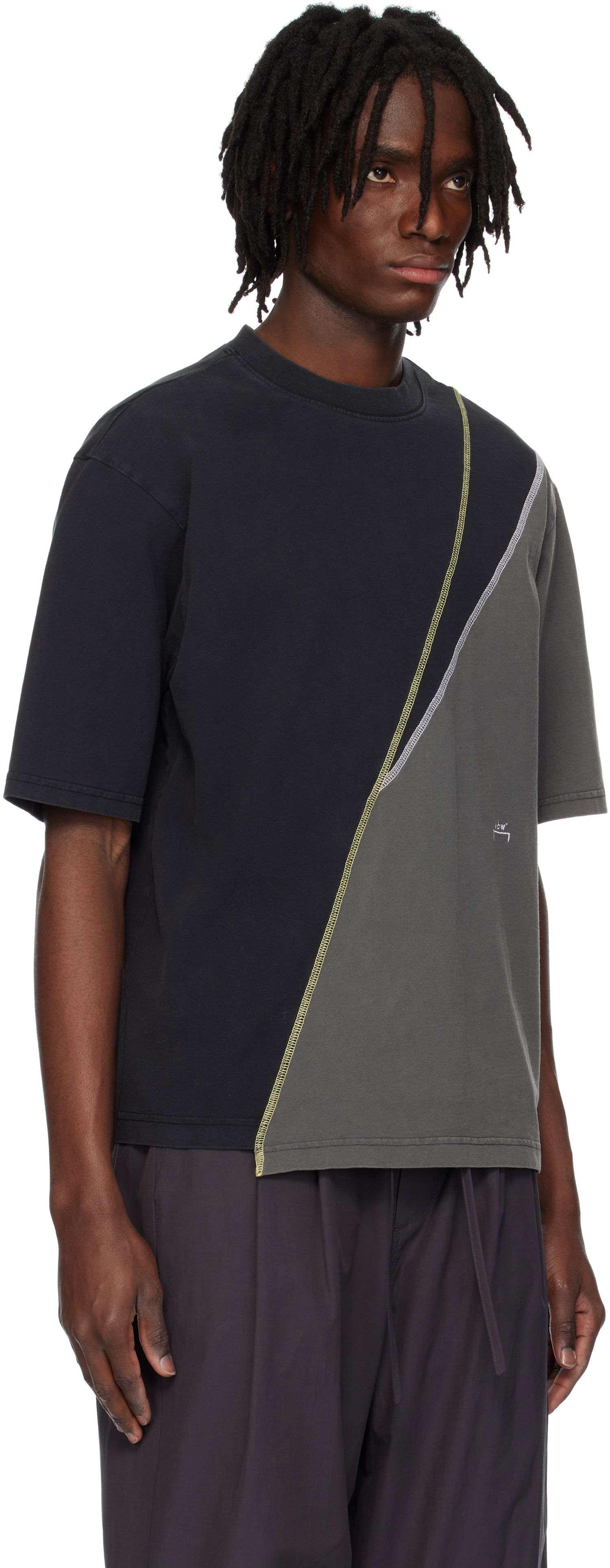 Tričko A-COLD-WALL* A-COLD-WALL* Spliced T-Shirt Šedá | ACWMTS211, 1