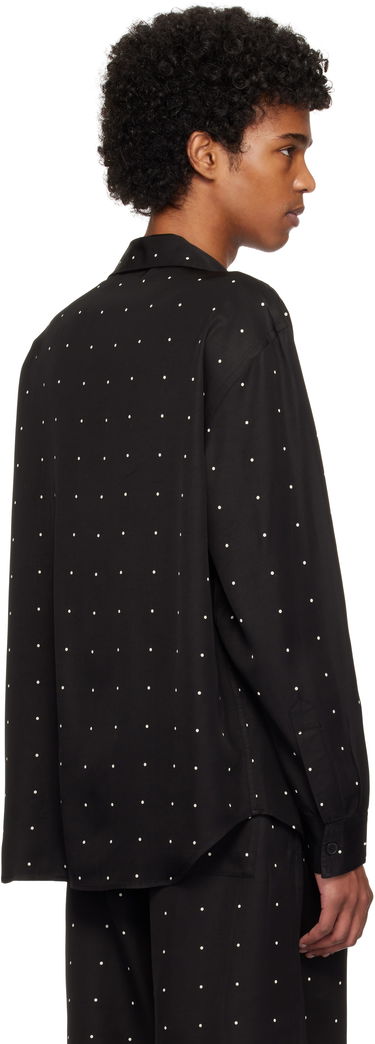 Košeľa Róhe Dotted Loose Camp Collar Shirt Čierna | 314-19-075, 2