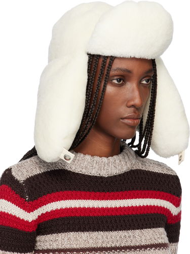 Klobúk Marni Shearling Aviator Hat Biela | CLMC0169WX ULM124, 1