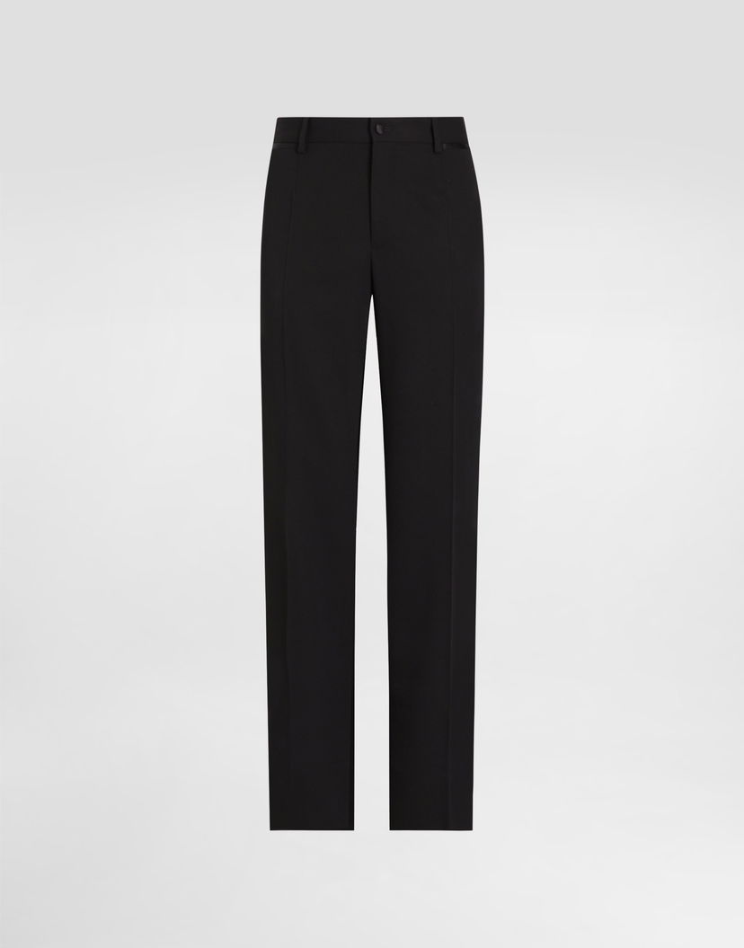 Nohavice Dolce & Gabbana Technical Gabardine Tuxedo Pants Čierna | GP0F4THUMTYN0000_2