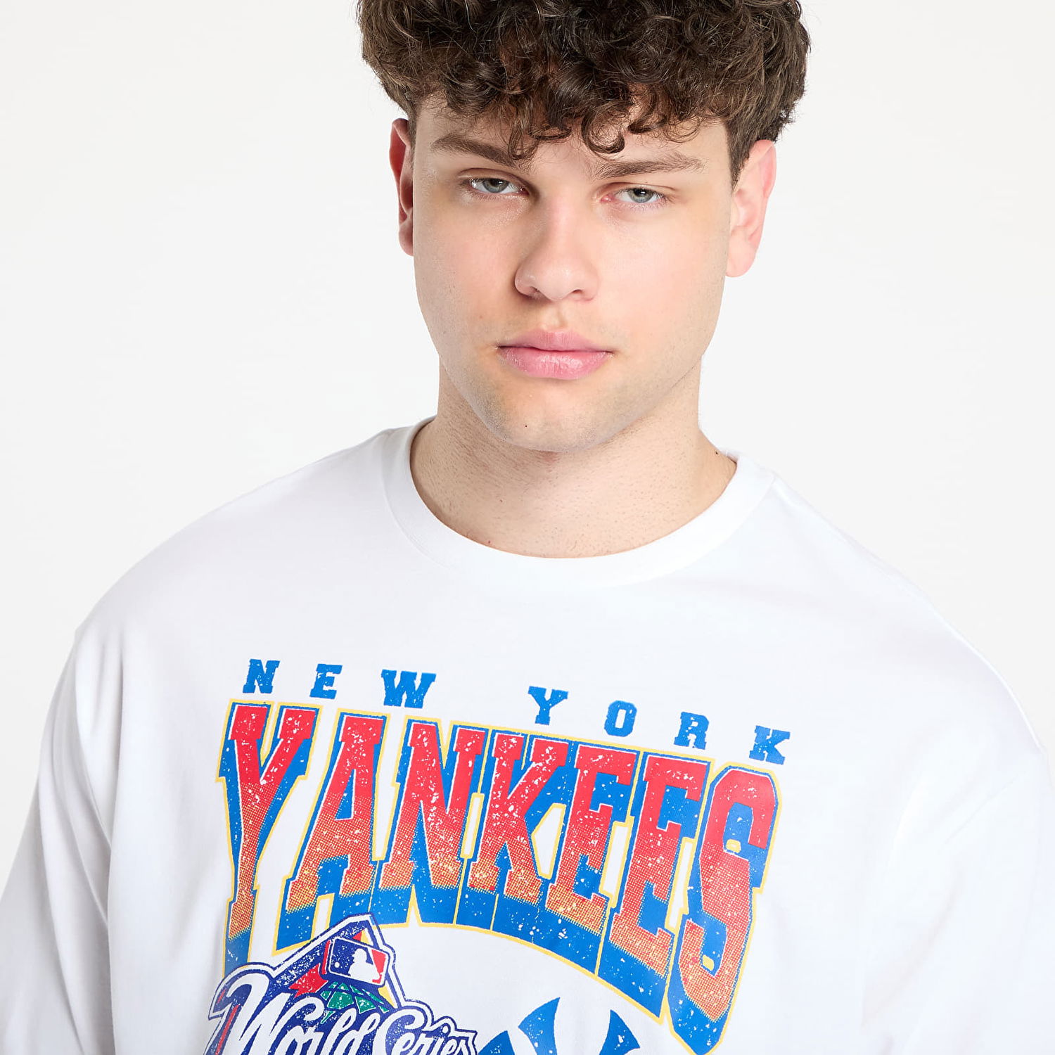 Tričko New Era New Era New York Yankees World Series Oversized Tee Biela | 60667817, 1
