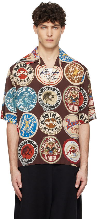Košeľa AMIRI Amiri Coasters Bowling Shirt Hnedá | AMSTCA1086, 0