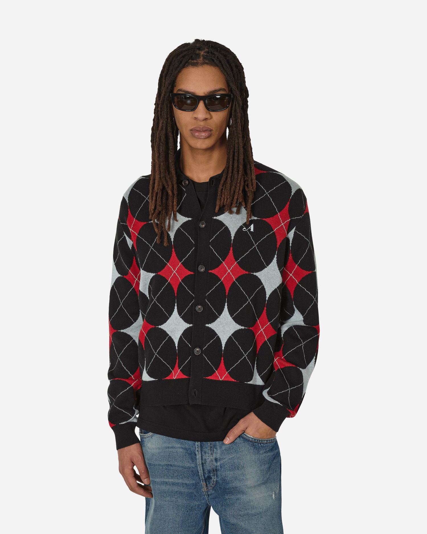 Sveter Awake NY Argyle Knit Cardigan Black Čierna | 9031846 BLK, 0