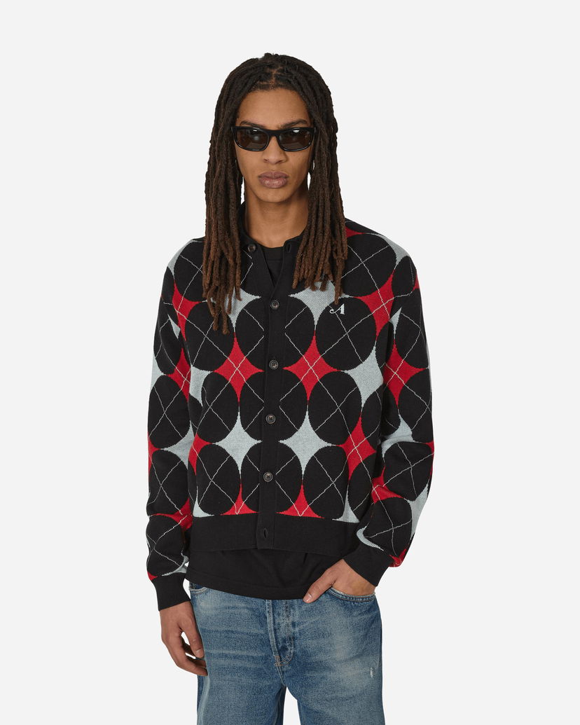 Sveter Awake NY Argyle Knit Cardigan Black Čierna | 9031846 BLK