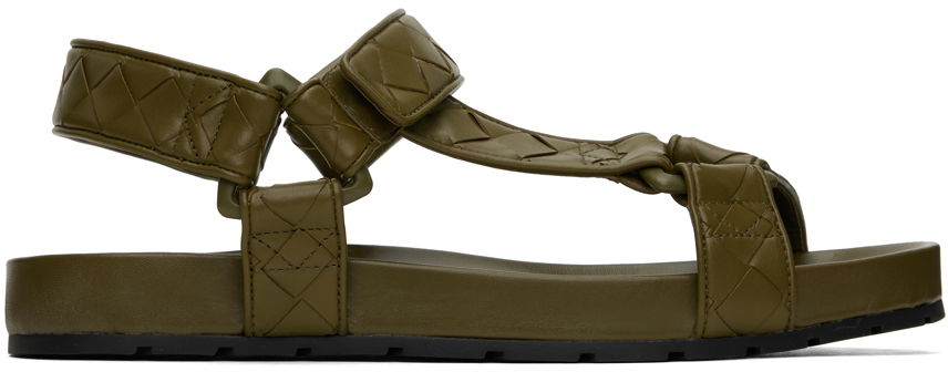 Tenisky a topánky Bottega Veneta Trip Leather Sandals Zelené | 775305V3HB0, 0