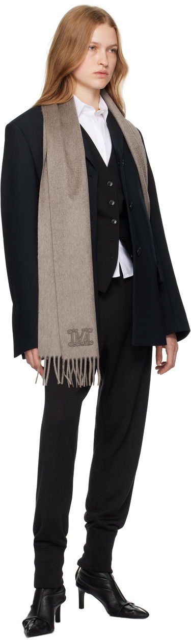 Šál Max Mara Cashmere Scarf with Fringe Béžová | 2424546311600, 4