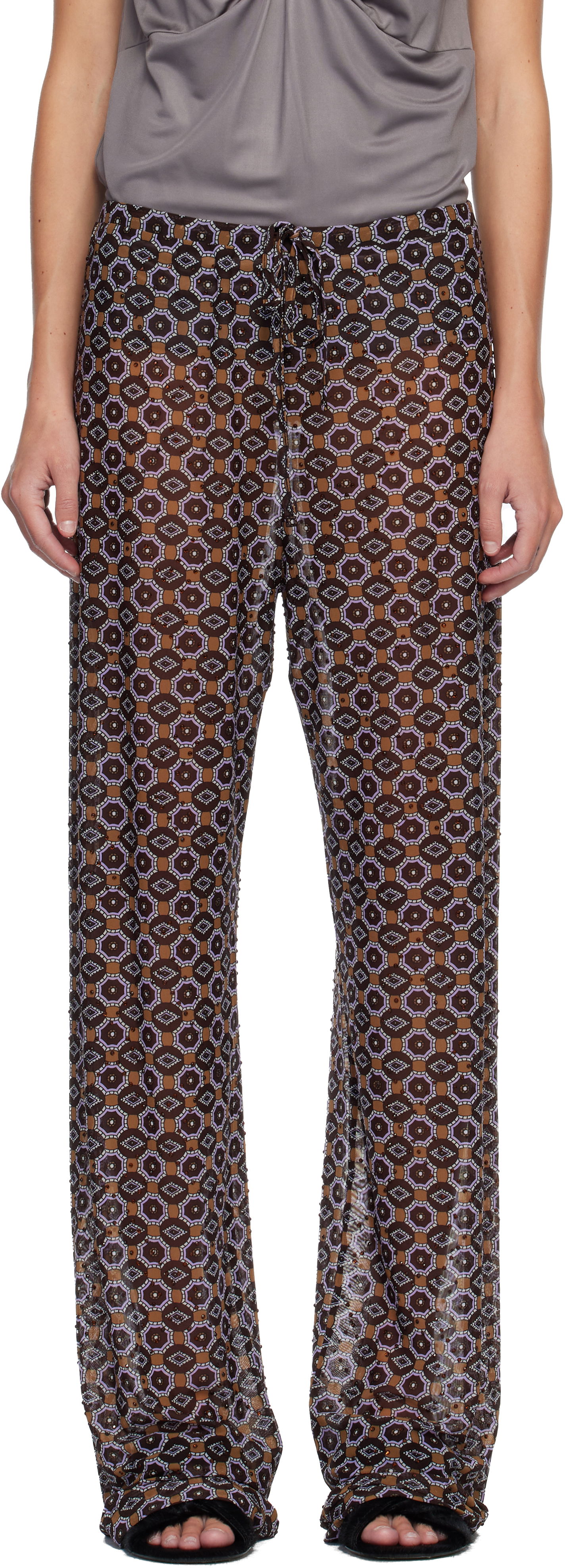 Nohavice Dries Van Noten Dries Van Noten Embellished Jersey Trousers Rôznofarebný | 252-011127-2623, 0
