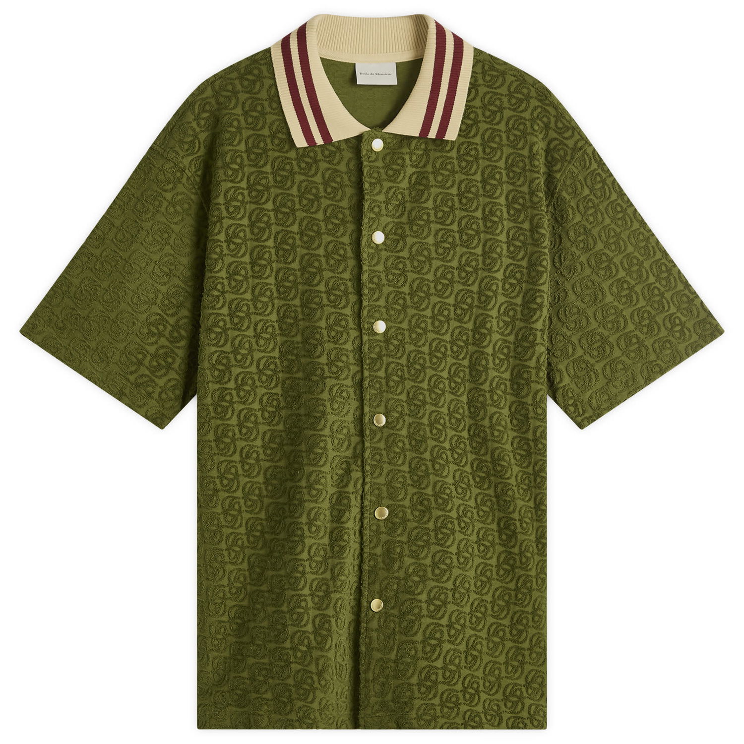 Polo tričko Drôle de Monsieur Monogram Polo Shirt Zelené | H-SH221-CO201-DGN, 1