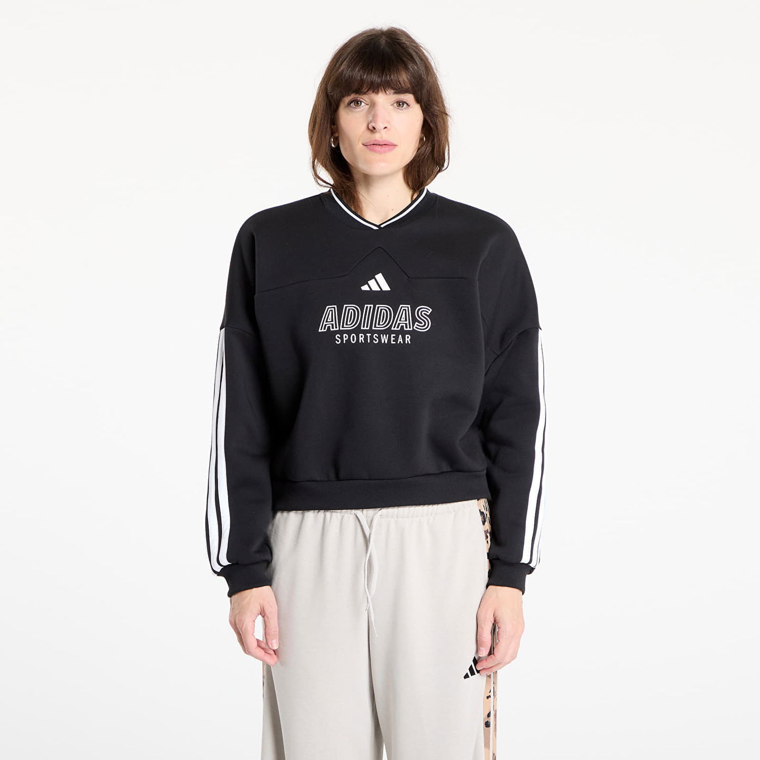 Mikina adidas Originals Women's Tiro Cut 3 Stripes Fleece Sweatshirt Čierna | JN2673, 0