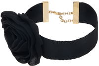 Rose Detail Grosgrain Choker