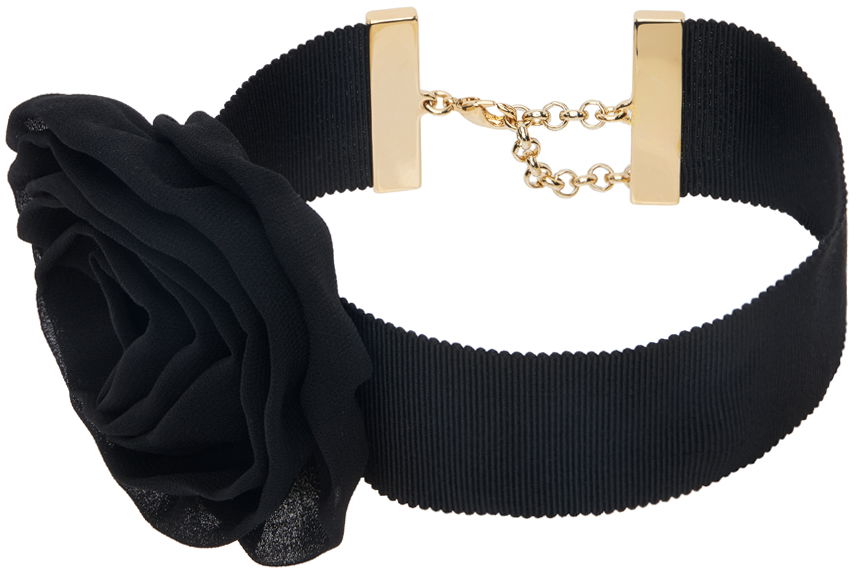 Náhrdelník Blumarine Rose Detail Grosgrain Choker Čierna | A422W267A, 0