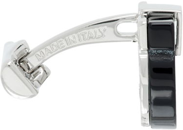 Náušnice FERRAGAMO Salvatore Ferragamo Gancini Cufflinks Čierna | 708714, 1