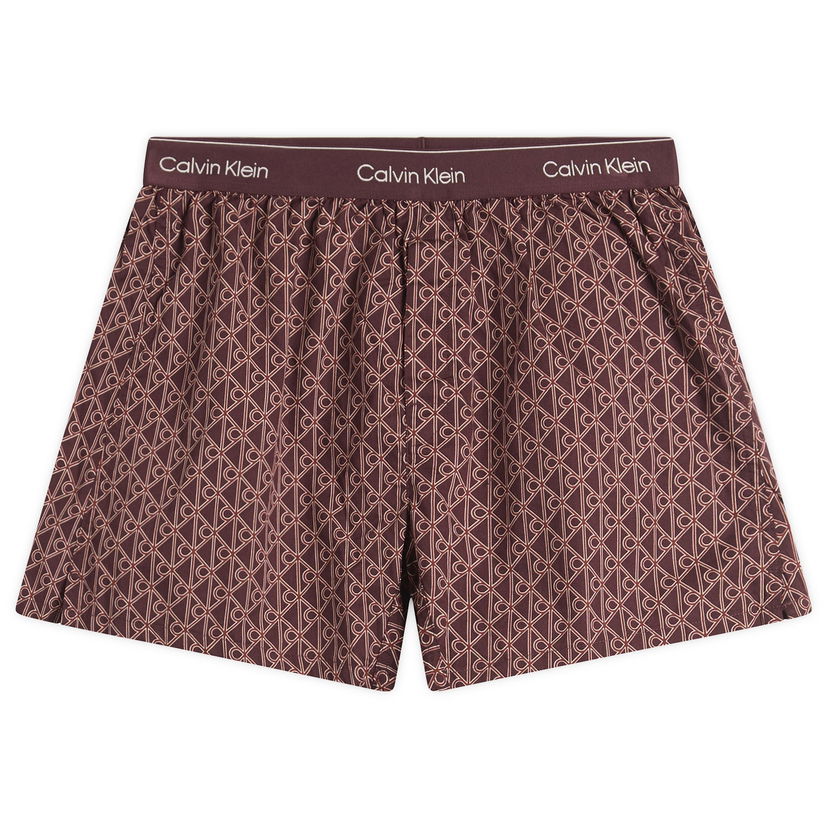 Boxerky CALVIN KLEIN Cotton Poplin Trad Boxer Short Vínová | LV00NM28312UO