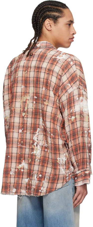 Košeľa R13 R13 Shredded Seam Drop Neck Shirt Oranžová | R13MR075-R472B, 2