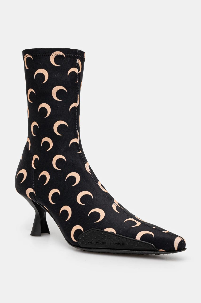 Tenisky a topánky Marine Serre Recycled Moon Jersey Ms Still Heeled Ankle Boots Čierna | WFW041A.CJER0053, 0