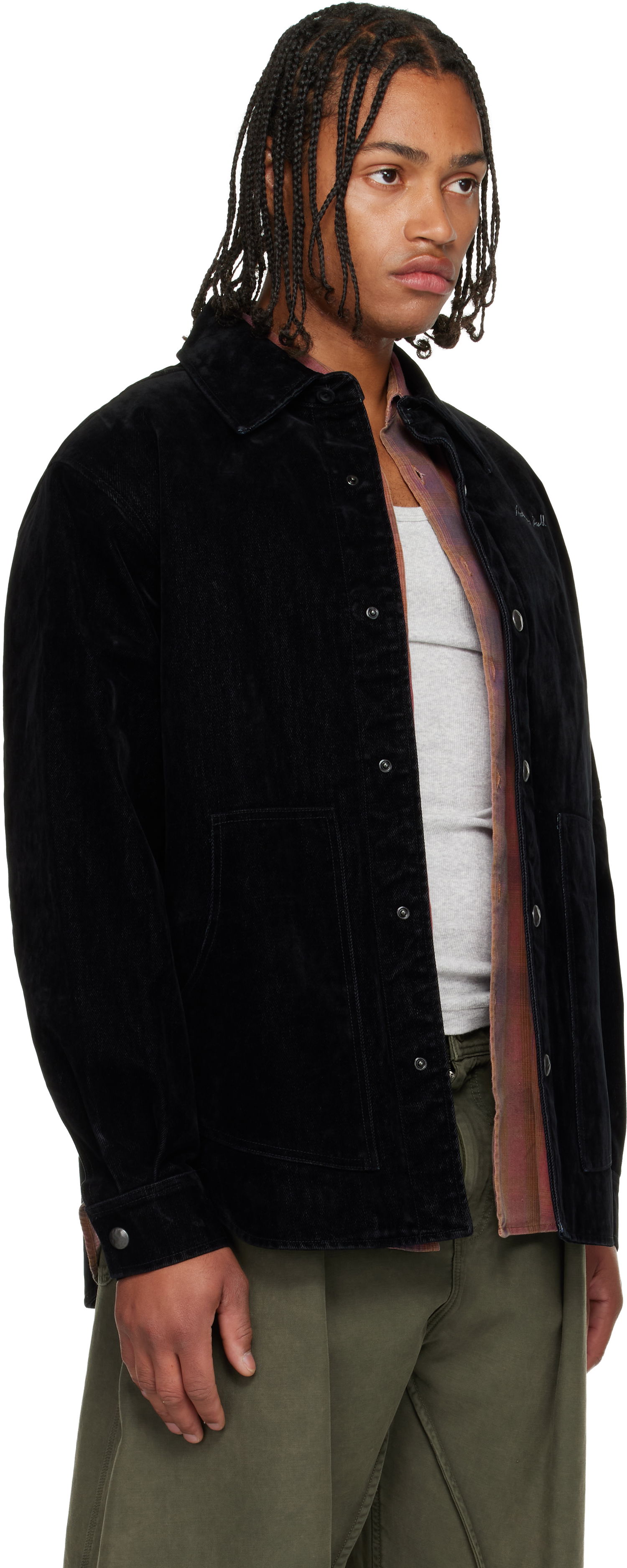 Košeľa Andersson Bell Andersson Bell Padded Velvet Denim Shirt Čierna | atb1374m, 1