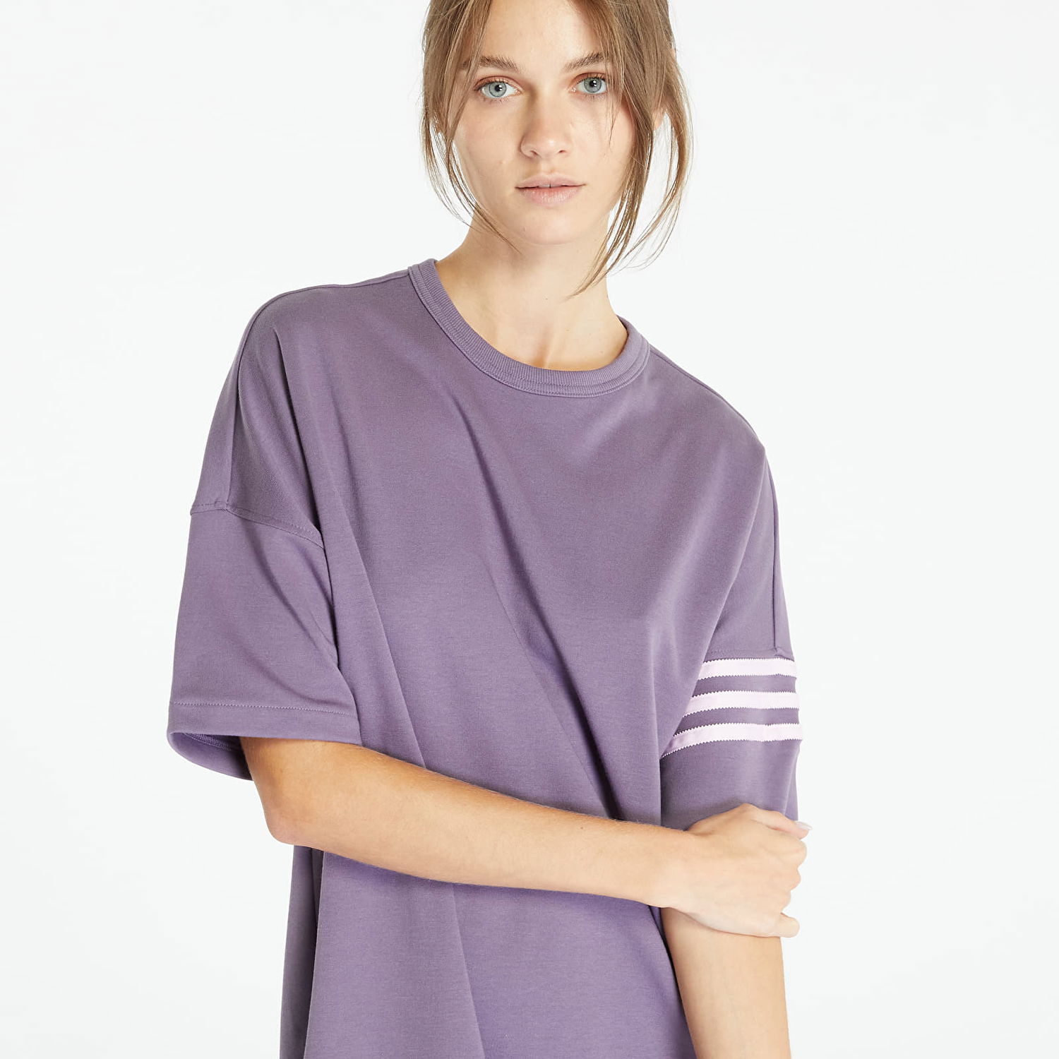Šaty adidas Originals Adicolor Neuclassics Tee Dress Fialová | IP6511, 1