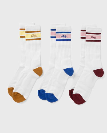 Ponožky Drôle de Monsieur Drôle de Monsieur La Chaussette DrÙle RayÈe Striped Socks Biela | G-SK118-CO024-MC, 0