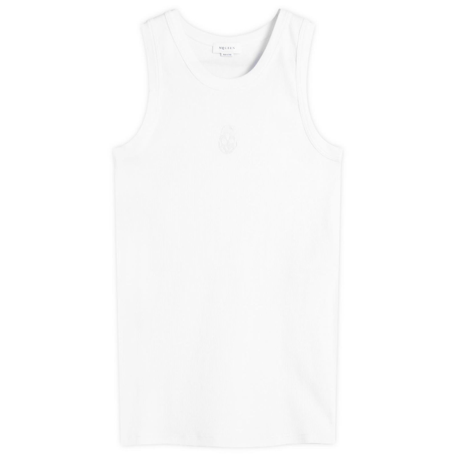 Tielko Alexander McQueen Alexander McQueen Men's Upside Down Logo Vest, Size Large Biela | 815098-QXAA9-9000, 0