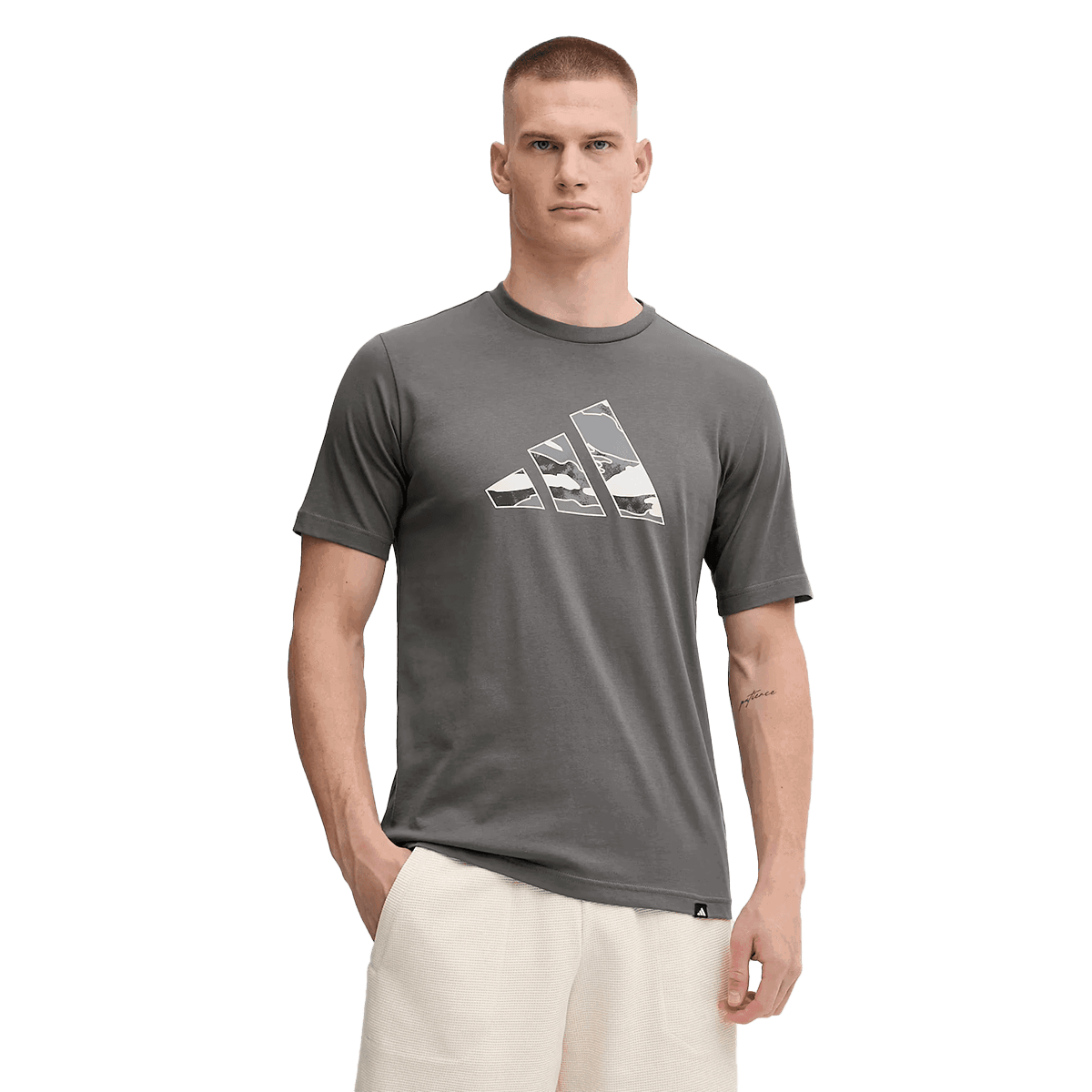 Tričko adidas Originals Camo Logo Graphic T-Shirt Šedá | KA7130, 0