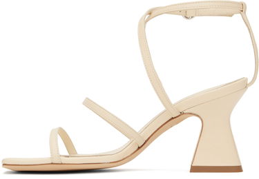 Doplnky Aeyde Aeyde Edda Leather Heeled Sandals Béžová | A11-HS-HLMS75CH152-SS25-100-007, 2