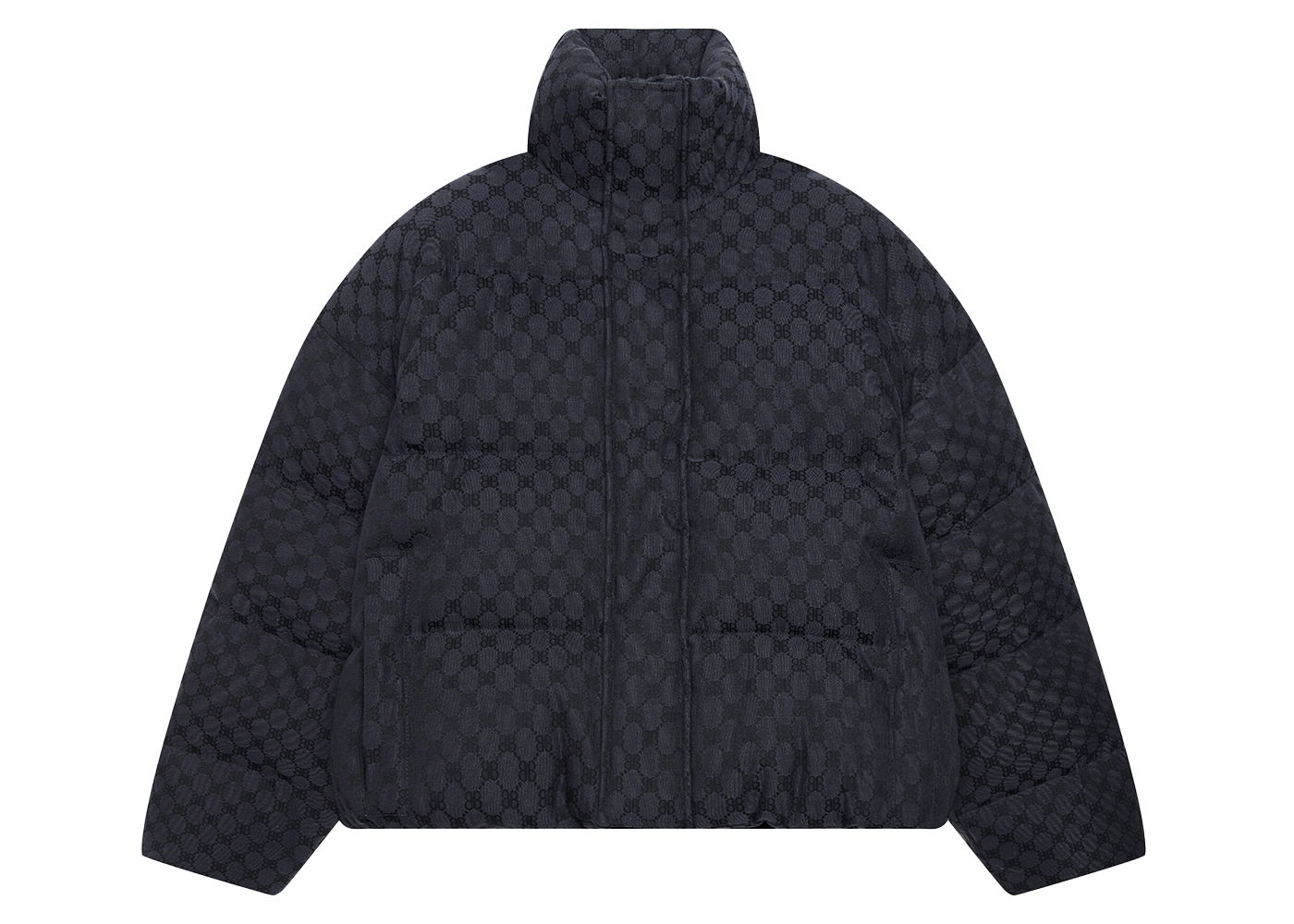 Prešívaná bunda Gucci x Balenciaga The Hacker Project Hacker BB Puffer Jacket Čierna | 681885TLO531269, 0