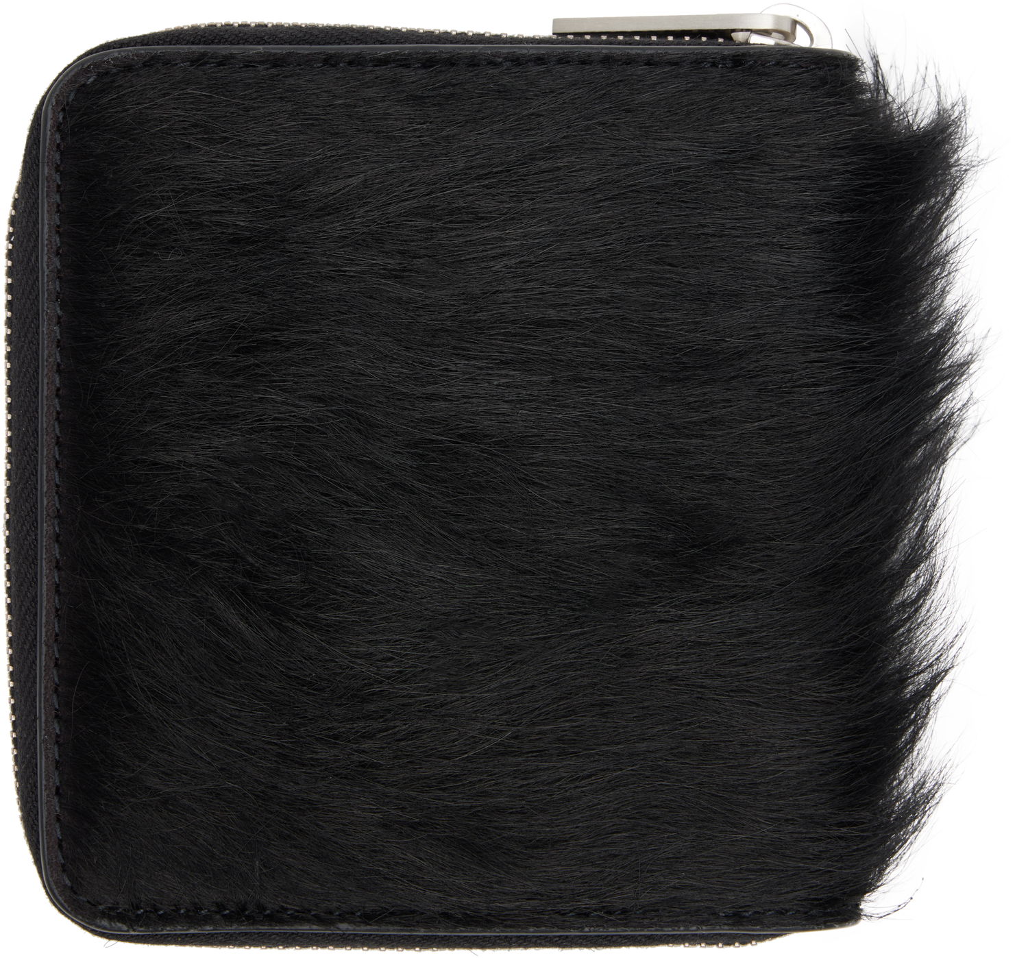 Peňaženka Rick Owens Concordians Furry Zipped Wallet Čierna | RR02E1416 LHL, 1