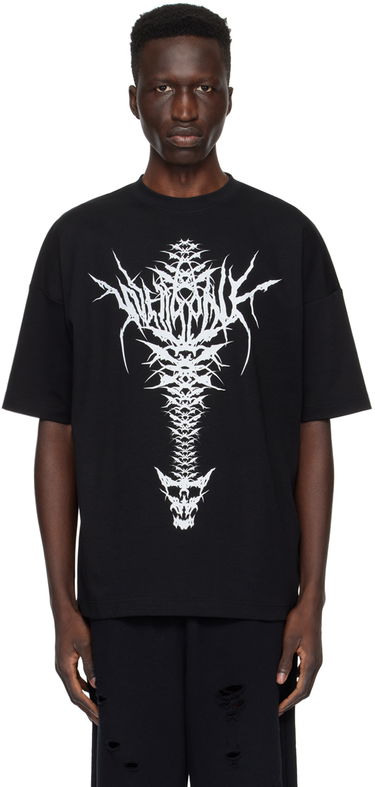 Tričko We11done We11done Spine Skull Graphic T-Shirt Čierna | WD-TT1-24-720-U-BK, 0