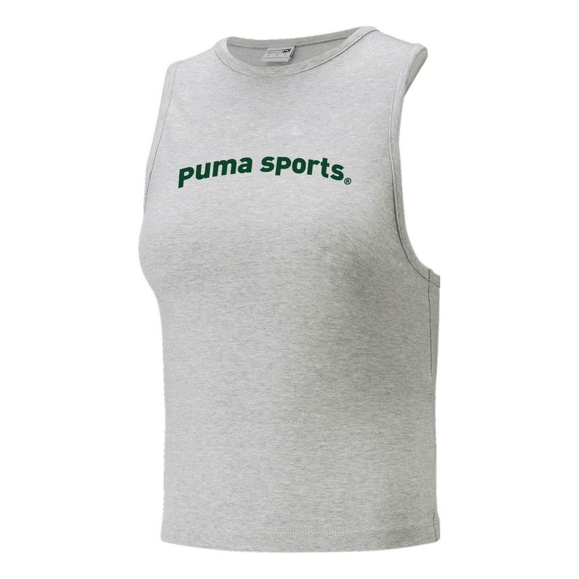 Tielko Puma Team Logo Tank Top Šedá | 622575-04