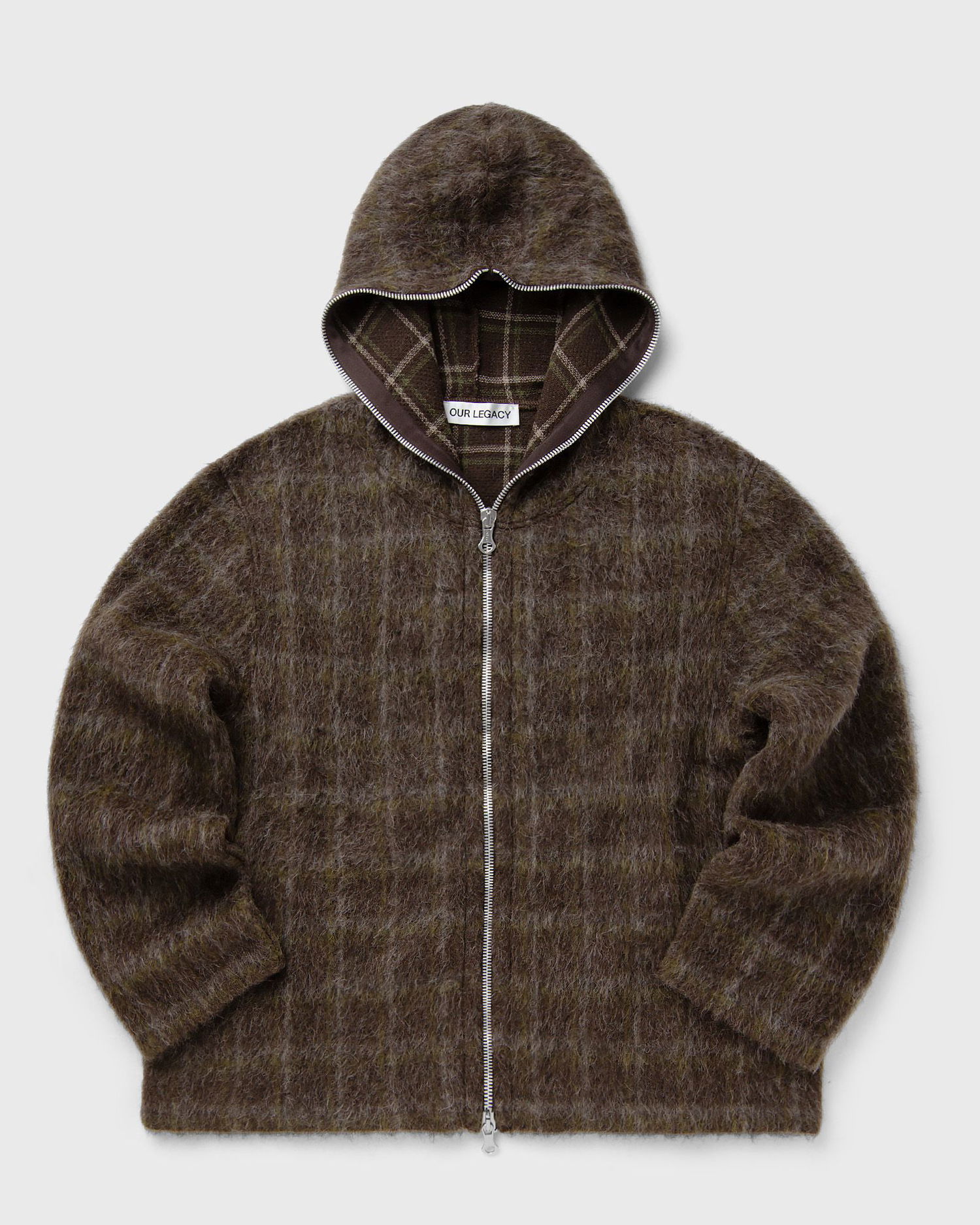 Mikina OUR LEGACY Our Legacy Mohair Zip Hoodie Hnedá | M4256FD, 1