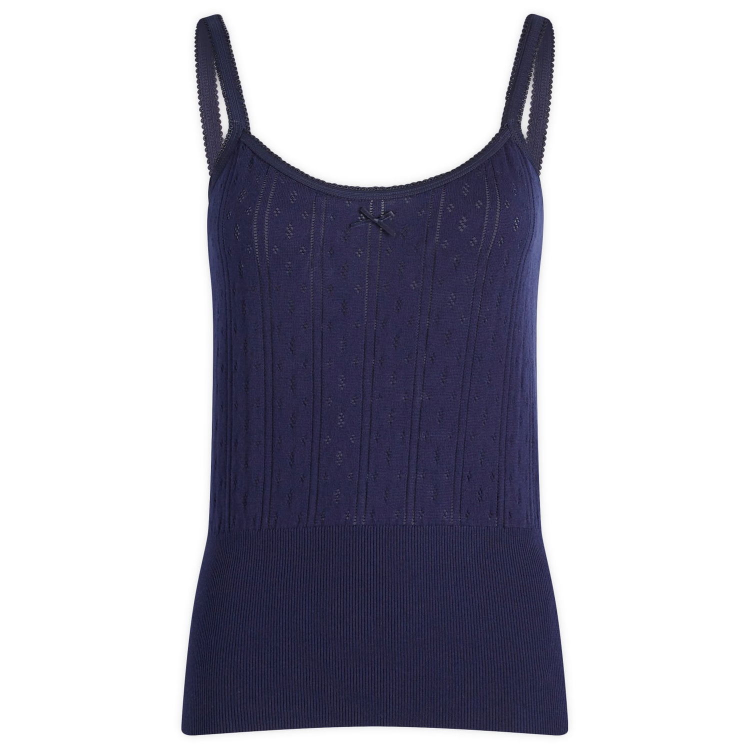 Vesta JW Anderson Pointelle Straight Neck Vest Navy | KW1274-YN0389-888, 0