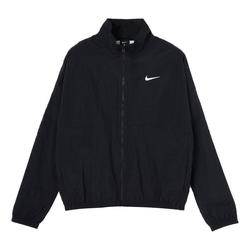 Vetrovka Nike Men's Stand Collar Logo Print Jacket Čierna | CW7349-010