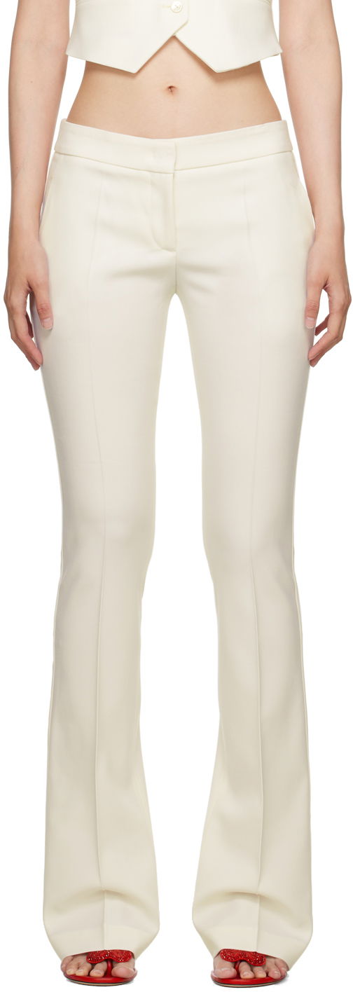 Nohavice Blumarine Blumarine Flared Dress Pants Biela | A322P098A, 0