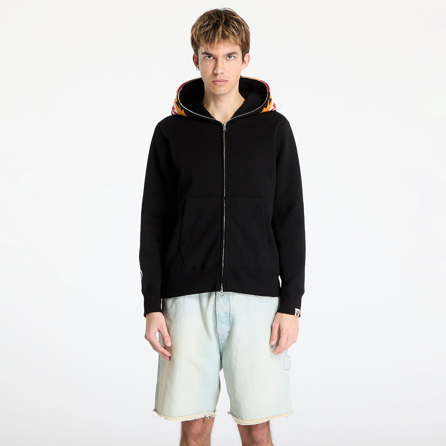Mikina BAPE A BATHING APE Tiger Full Zip Hoodie Čierna | 001ZPL301006MBLK, 0