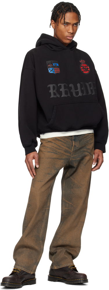 Mikina Rhude Rhude Crest Oversized Hoodie Čierna | RHPS25HO03012, 3