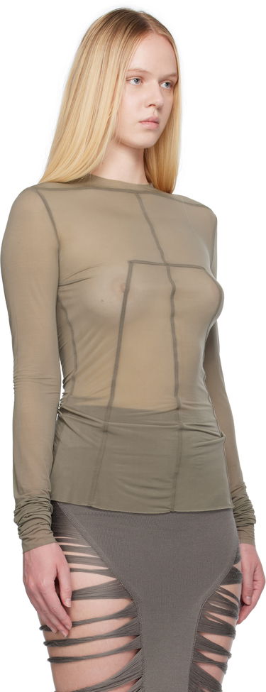 Dres Rick Owens Rick Owens Lido Stretch Cupro Jersey Top Čierna | RO01E7265 BZ, 4