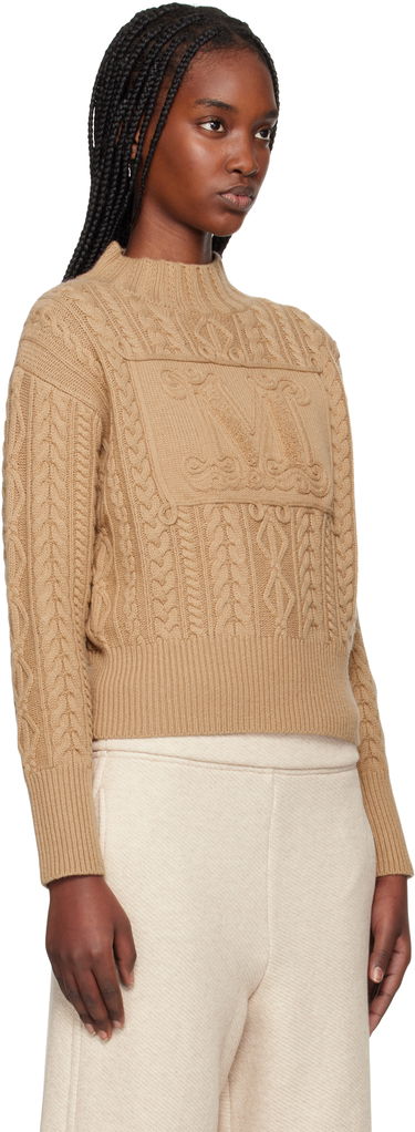 Sveter Max Mara Max Mara Miranda Cable Knit Sweater Hnedá | 2511361041600, 1