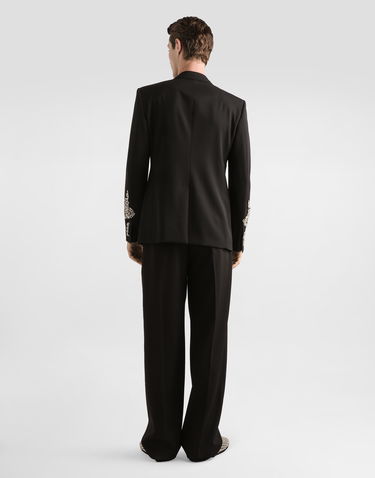 Bunda Dolce & Gabbana Single-breasted Jacket With Jewel Embellishments Čierna | G2QU6ZGK256N0000, 2