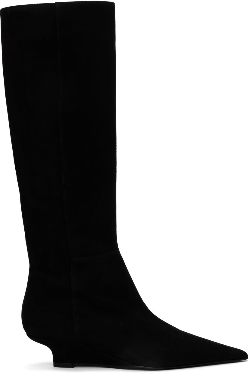 Oblečenie TOTEME TOTEME Sharp Suede Knee-High Boots Čierna | 251-WAS4671-LE0012