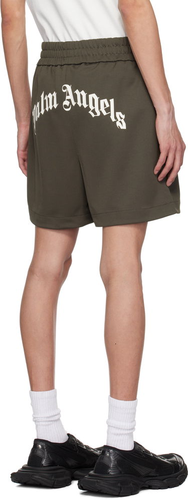 Šortky Palm Angels Palm Angels Curved Logo Shorts Zelené | PMCL008S25FAB0011303, 2