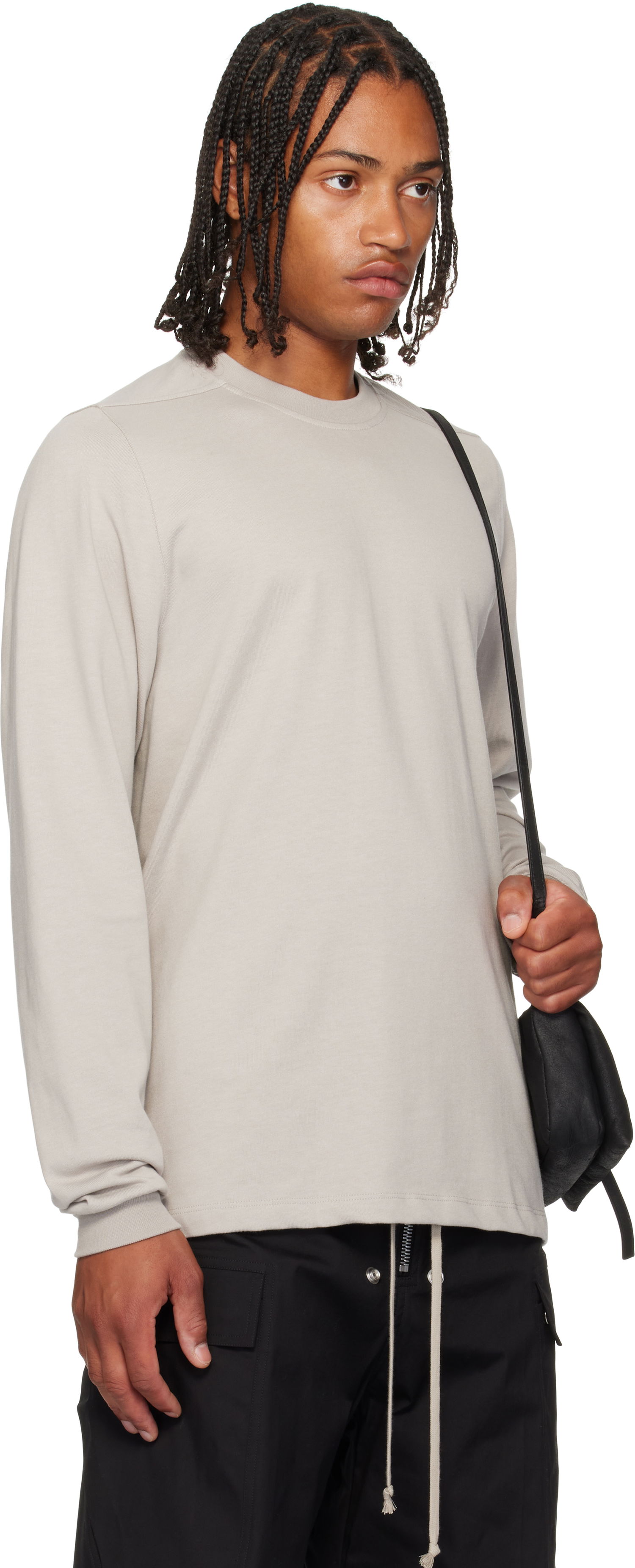 Tričko Rick Owens Rick Owens Concordians Long Sleeve T-Shirt Šedá | RU02E1277 BA, 1