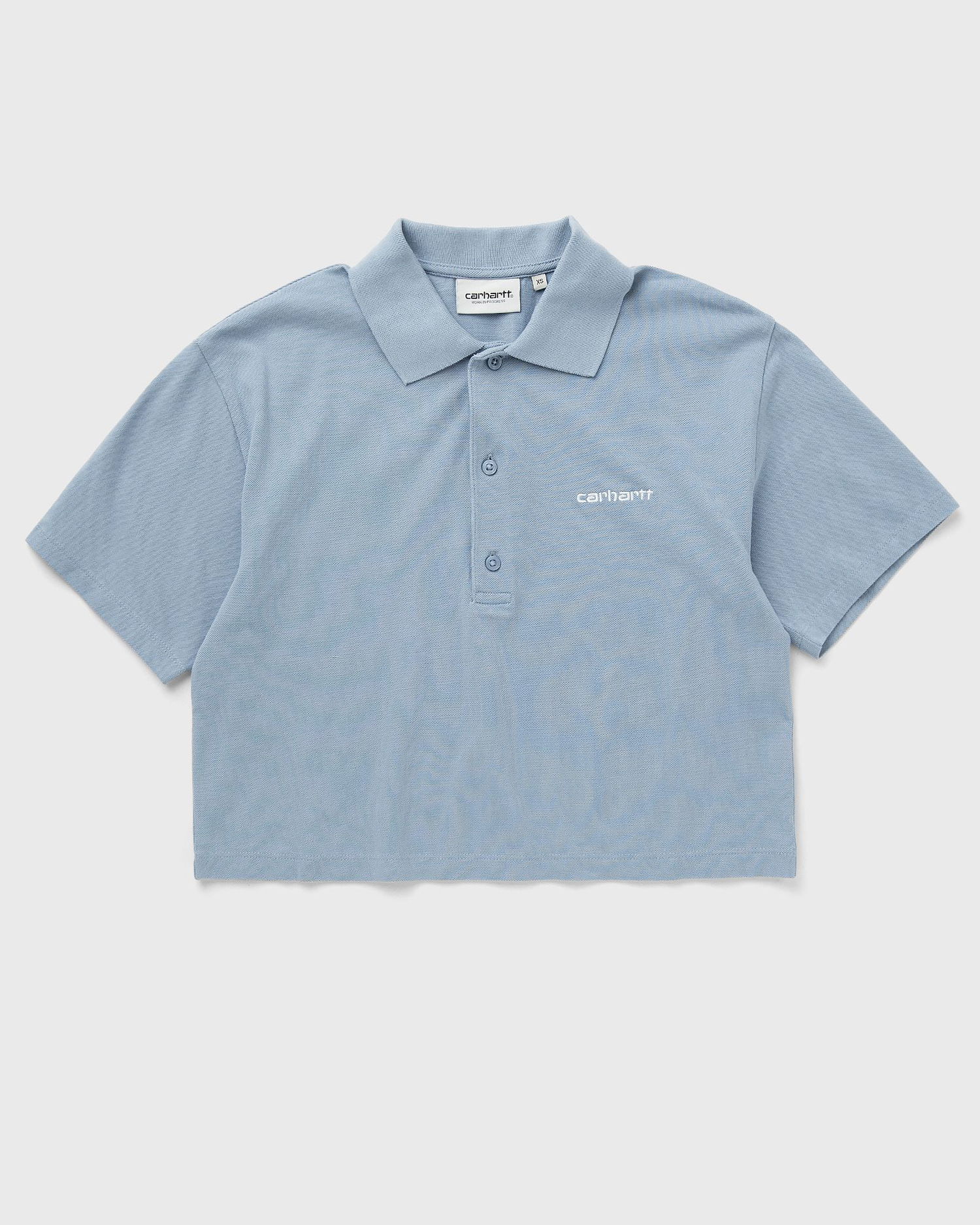 Polo tričko Carhartt WIP Women's Short Sleeve Script Polo Shirt Modrá | I034553-0F4.XX, 1