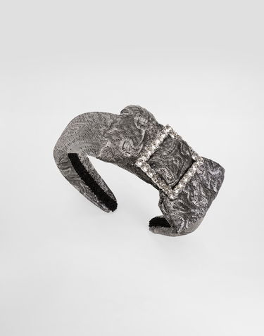 Doplnky Dolce & Gabbana Crystal-Embellished Lamé Jacquard Knot Headband Metalická | LB3L69HJMQWS0998, 2