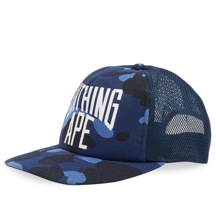 Šiltovka BAPE A Bathing Ape Colour Camo NYC Logo Mesh Cap Navy | 001CPK301005M-NVY