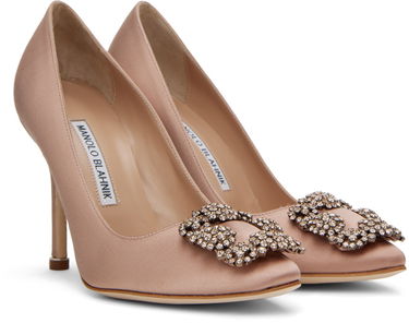 Šperky Manolo Blahnik Manolo Blahnik Hangisi Satin Pumps Ružová | 9XX-0669, 3