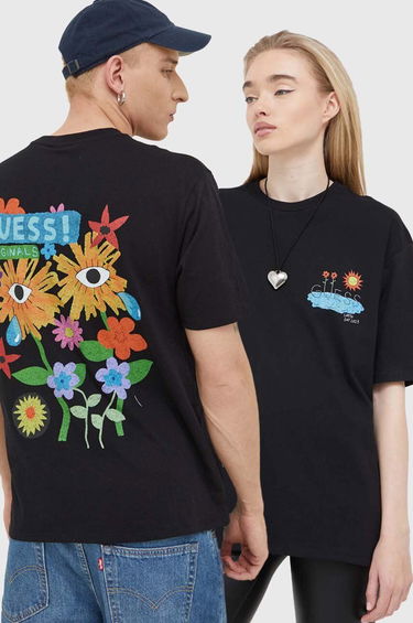 Tričko GUESS Originals Earth Day Garden Tee Čierna | M3GI65KBQN2, 0