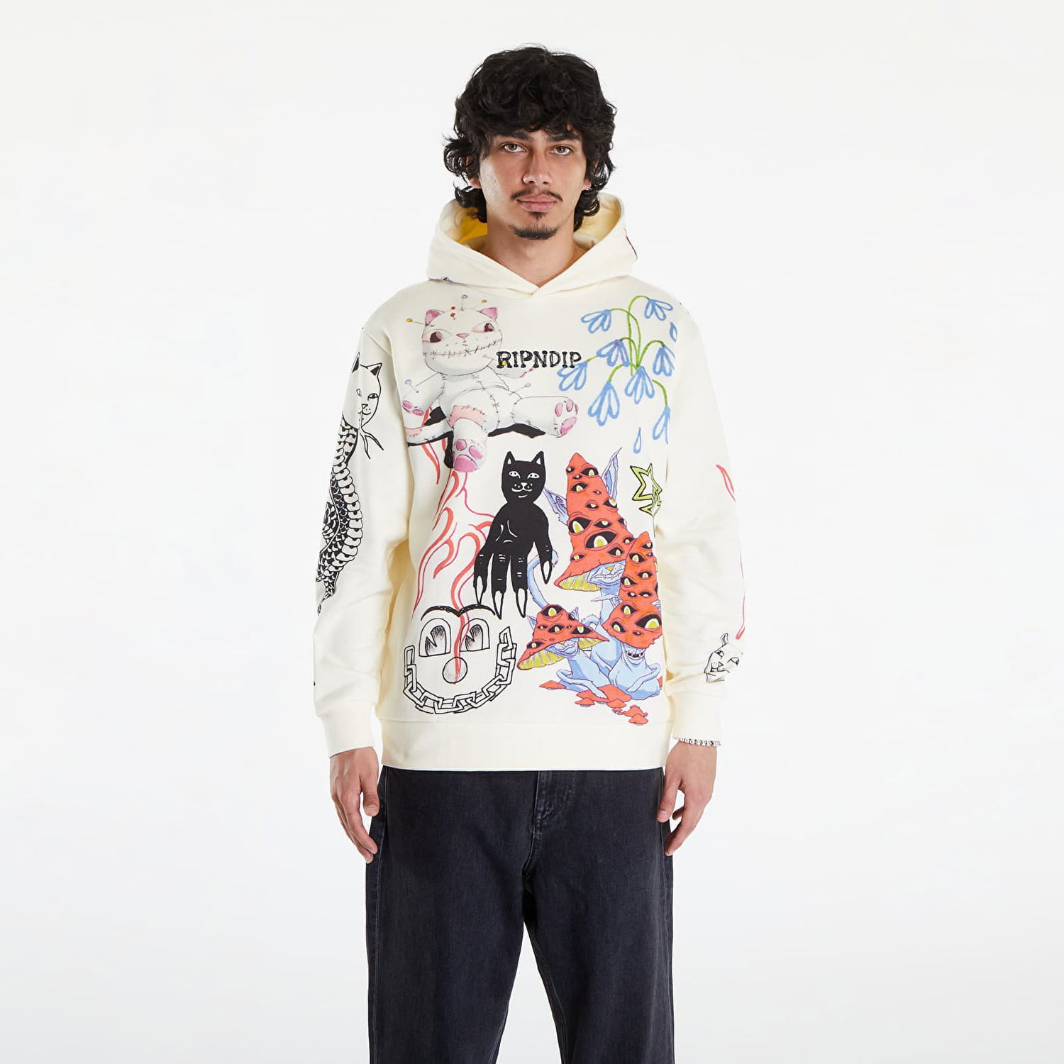 Mikina RIPNDIP Travis Hoodie Off White Biela | RNDSPR24113, 0
