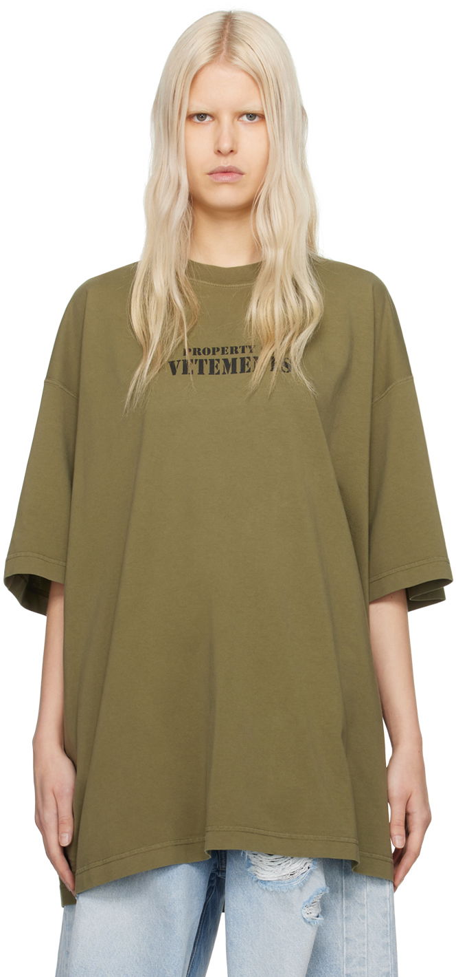 Tričko VETEMENTS 'Property Of ' T-Shirt Zelené | UE64TR330Z, 0