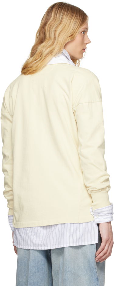 Polo tričko Maison Margiela Maison Margiela Printed Logo Long Sleeve Polo Žltá | S51GL0056 M20096, 2