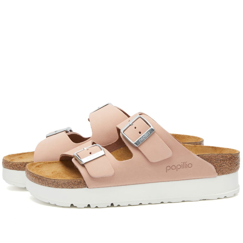 Tenisky a topánky Birkenstock Arizona Platform Flex Nubuck Soft Pink Ružová | 1026894